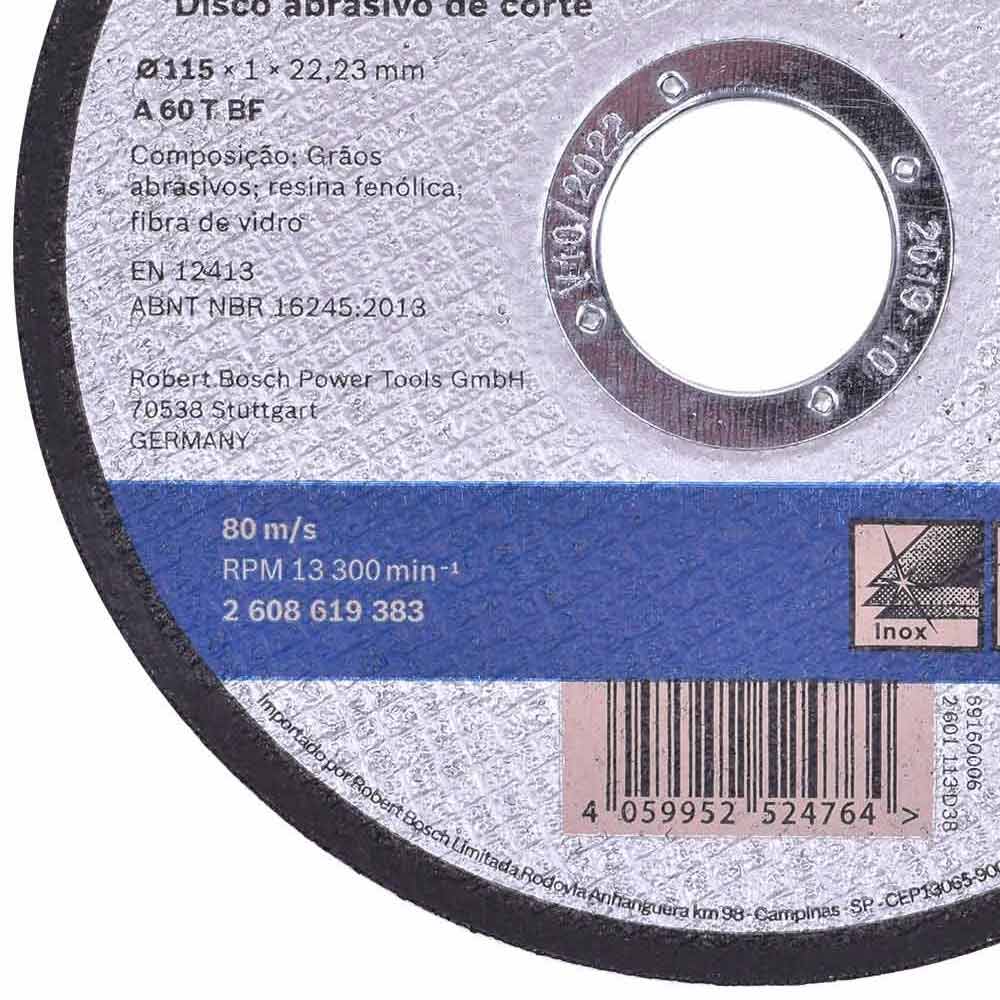 Disco de Corte Bosch 4.1/2" A60T BF para Metal e Inox