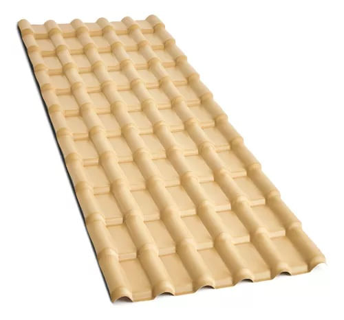 Telha Pvc Colonial Plan 2,42X0,88 Marfim Dvg Precon