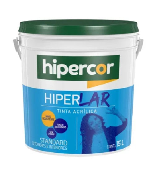Tinta Acrilico Hiperlar Hipercor 15L Branco Gelo